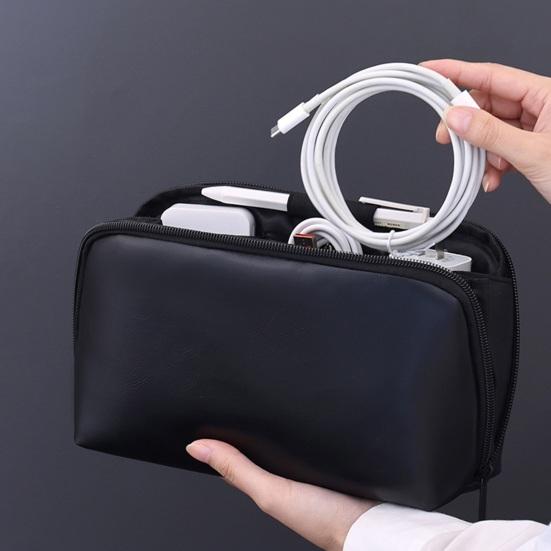 Elektronikzubehör-Tasche Mehrfachfach Reise-Tech-Zubehör-Beutel Wasserdichter Kunstleder-Beutel Organizer