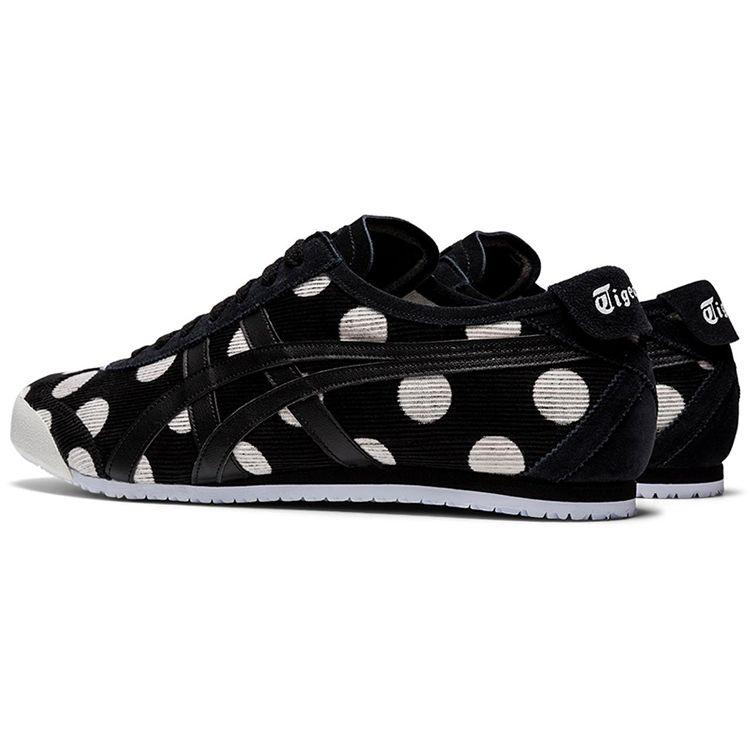 ONITSUKA TIGER Mexico 66 Wygodne Amortyzujące Antypoślizgowe Lekkie Niskie Codzienne Buty Unisex Trampki Czarne Białe Kropki 1183A947-001