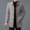 Genuine Brand Men's Mid-Length Woolen Jacket - Autumn/Winter Fashionable Down Liner Coat