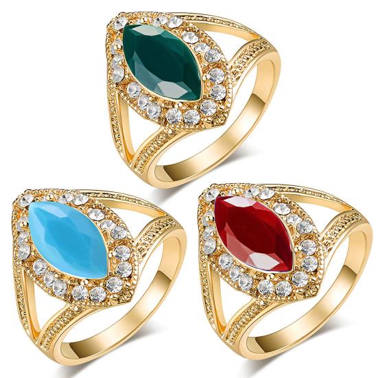 

Винтажное королевское кольцо с полой каплей и стразами на палец, вечерние женские украшения