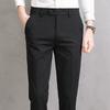 Spring and Summer Striped Men's Casual Pants Korean Version Slim Fit Small Straight Leg Western-style Pants Fashionable Elastic Long Pants for Men