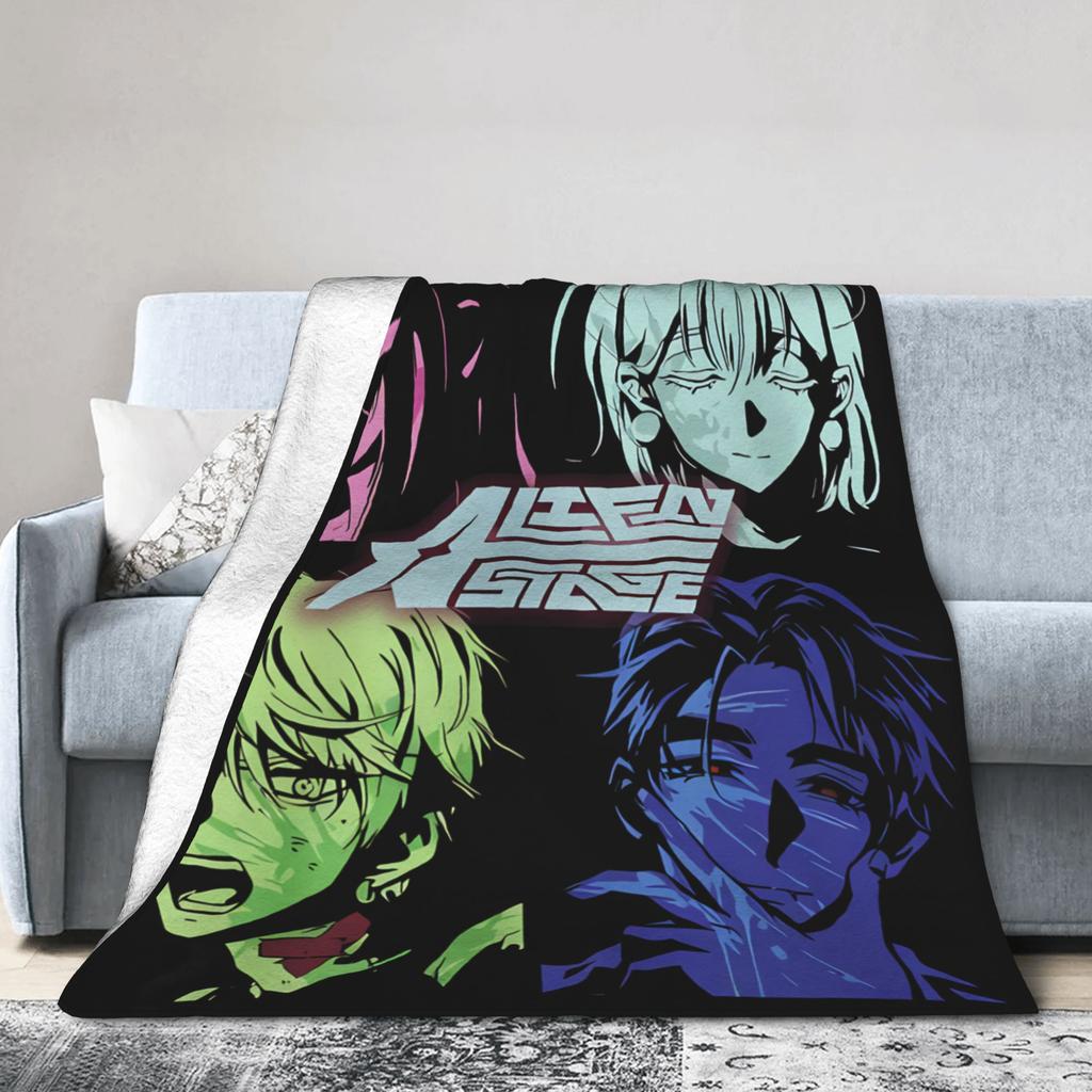 Alien Stage Sua Mizi Ivan Till Anime Blanket  Fuzzy Funny Warm Throw Blankets for Bedding Lounge  Winter,