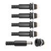 STONEGO 12V 3A DC Power Connector Panel Mount Female Jack Socket with Plastic Male Plugs, Screw Nut 5.5 X 2.1mm
