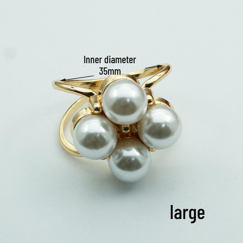 "Pearl Silk Scarf & Coat Buckle - High-End Korean Dual-Purpose Accessory"