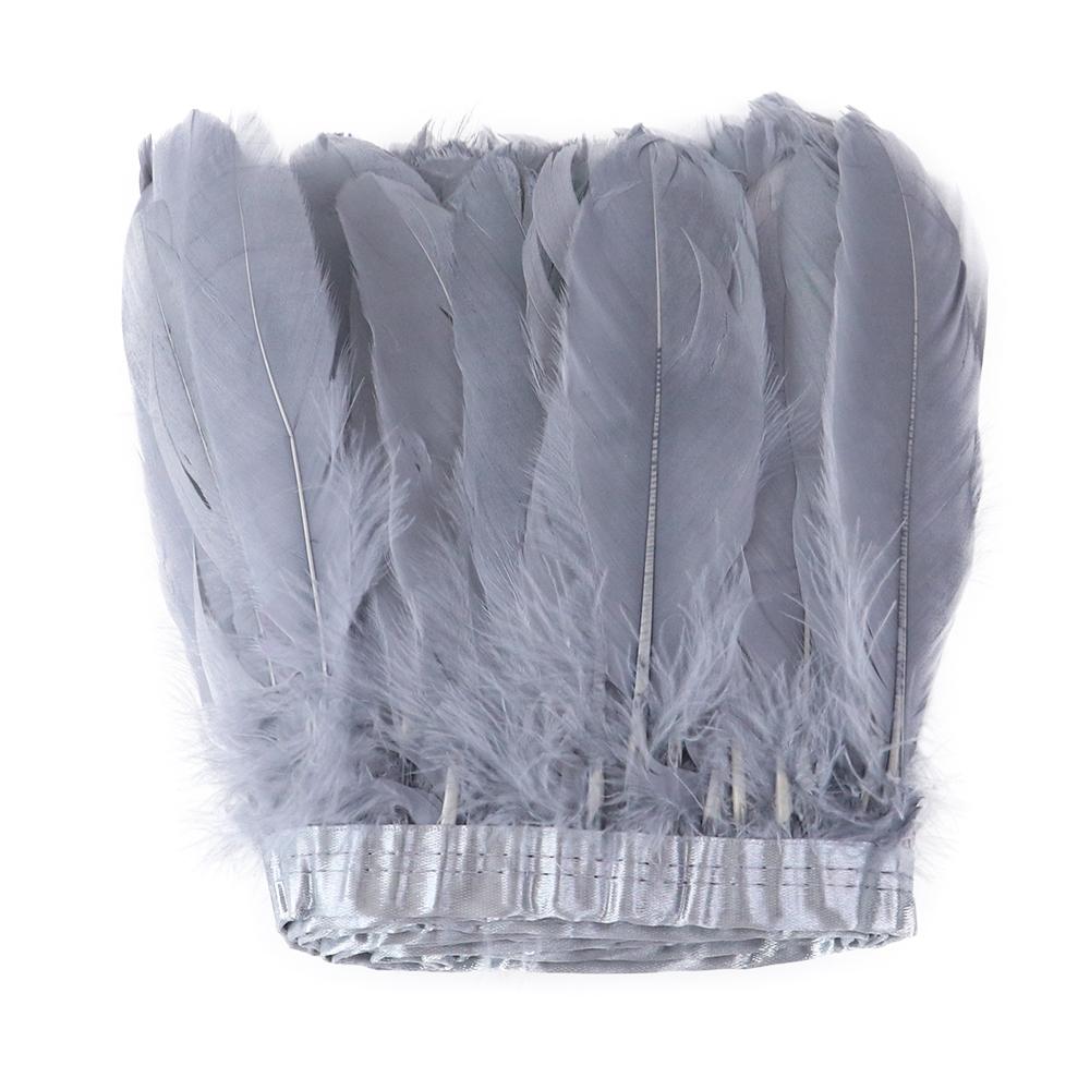 2M/5M/10M White Real Goose Feather Trims Width 15-20cm Goose Feather Ribbon Dyed Clothes Party DIY Craft Dress Sewing Accessory