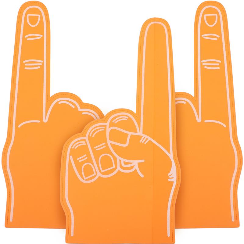 3pcs Portable Fingers Giant Foam Fingers Bulkleading Props Glow Basketballb Sports Event Giant