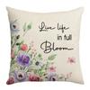 New Lavender Pillow Purple Spring and Summer Print Car Pillow Bedside Cushion Linen Pillow