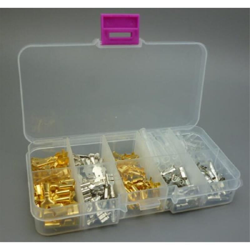 150Pcs 10 Kind Female Male Car Spade Connector Copper Splice Crimp Wire Terminal