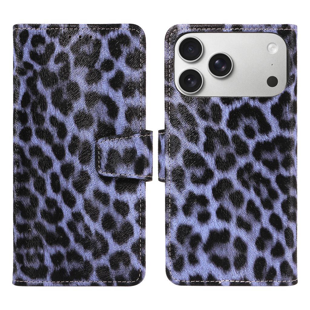 Leopard Print Leather Phone Case for IPhone 17 16 15 14 13 12 11 Pro Max Plus Mini 7 8 Plus Shockproof & Scratch-Resistant Cover
