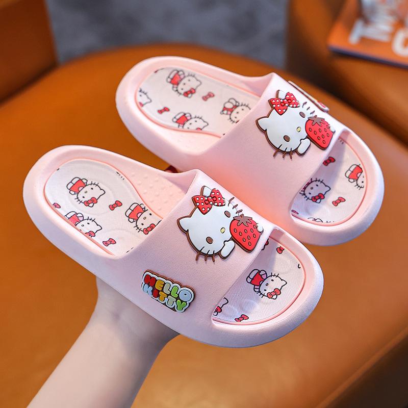 Genuine new children's slippers for summer, cute princess baby indoor home slippers for boys and girls, non-slip
