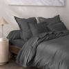 "Julian" Combed Cotton Percale Duvet Cover All Sizes Pure Cotton - Julian Slate - Duvet Cover 240 X 220 Cm