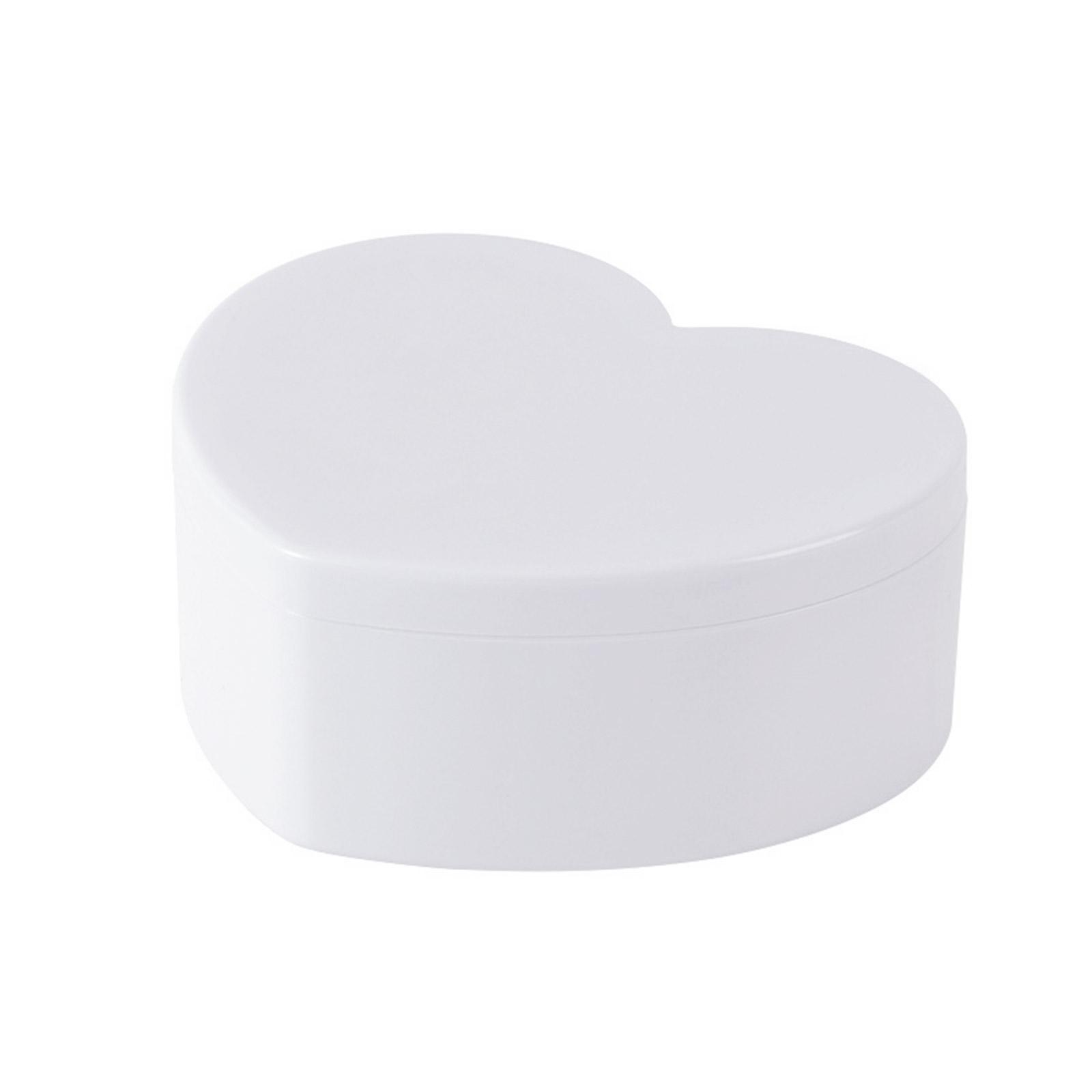 

Органайзер для ювелирных изделий в форме сердца, коробка для макияжа с зеркалом, контейнер для хранения косметики для серег, колец, ожерелья, дисплея белый