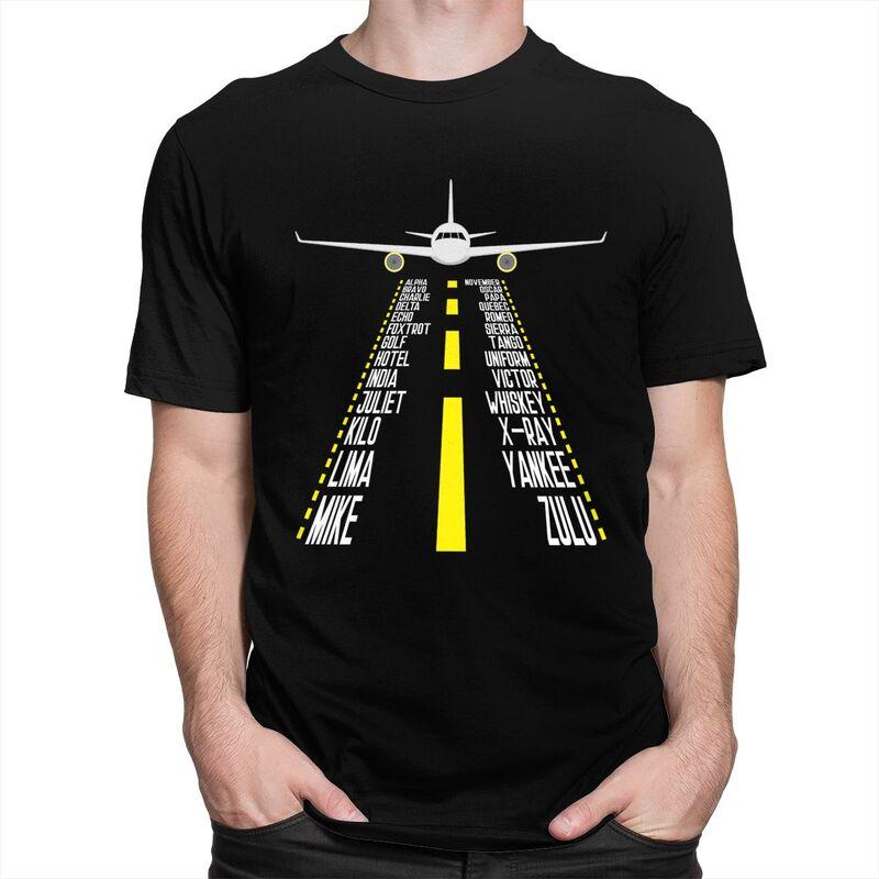 Individuelles Herren Piloten Alphabet Luftfahrt Flugzeug Geschenk T-Shirt Kurzarm Baumwolle T-Shirt Lässig Flugzeug Flieger T-Shirts Kleidung