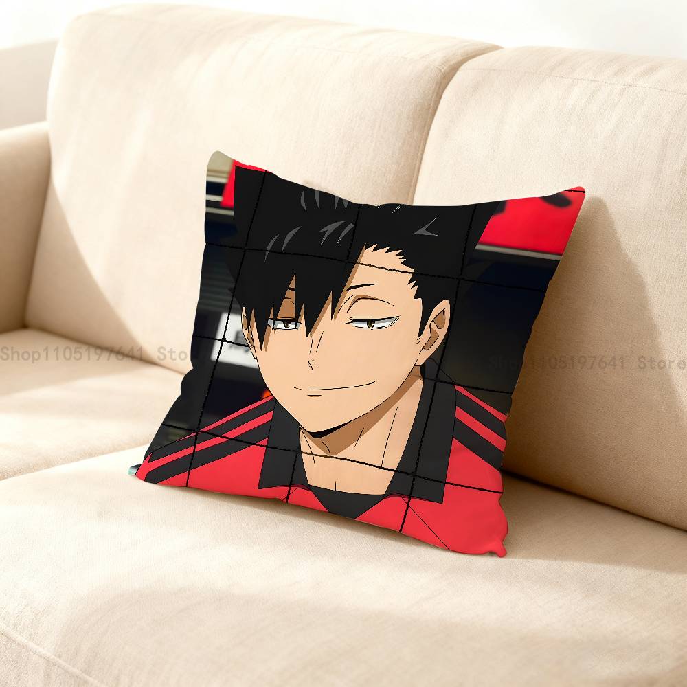 Klassische Anime H-Haikyuu Kissenbezug süße Cartoon Anime Peripherieartikel Schlafzimmer Sofa Dekorative Kissenhülle Weiche Kissenhülle