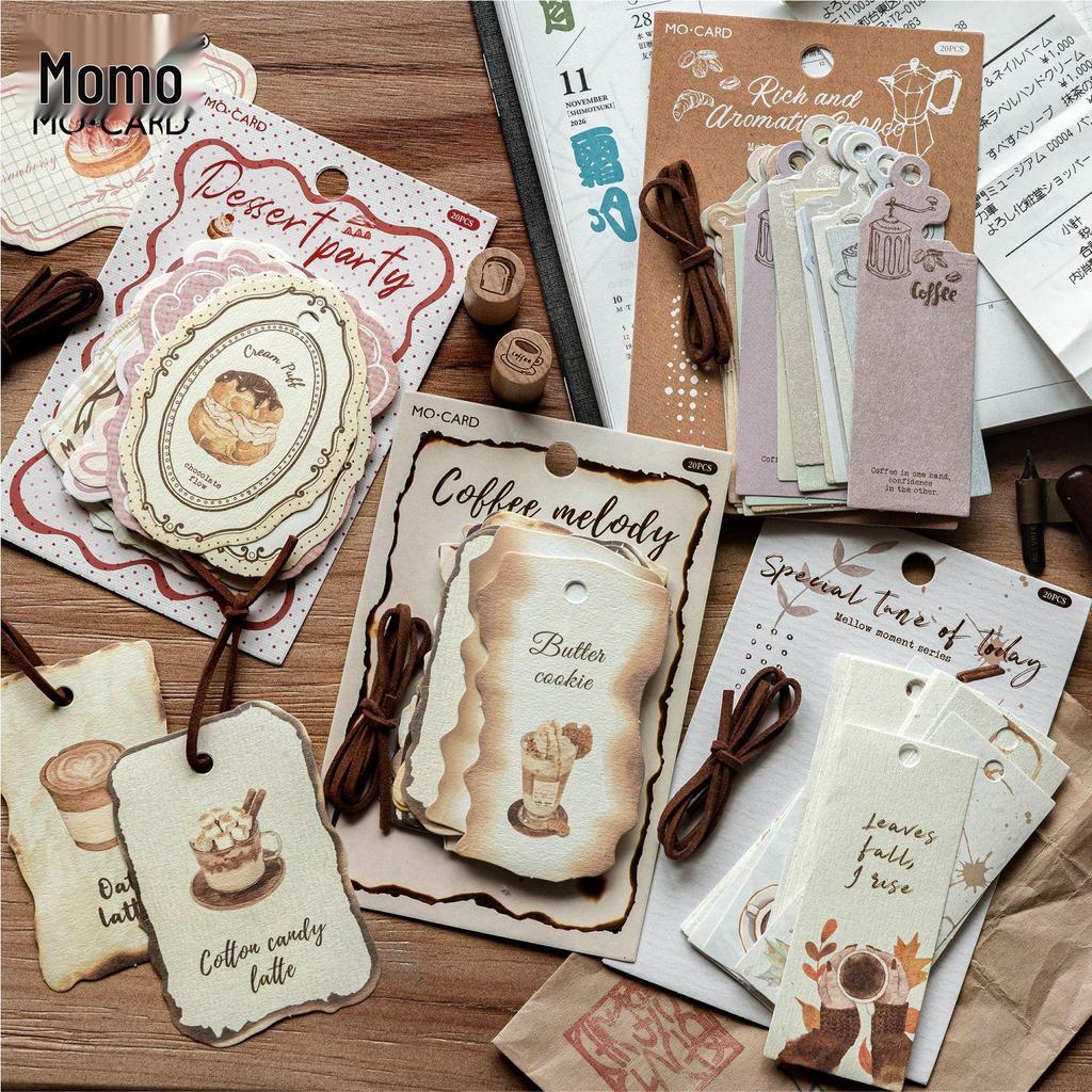 Momo Shuangxiang Sticky Notes Set: Retro Coffee Theme DIY Writing Material Series