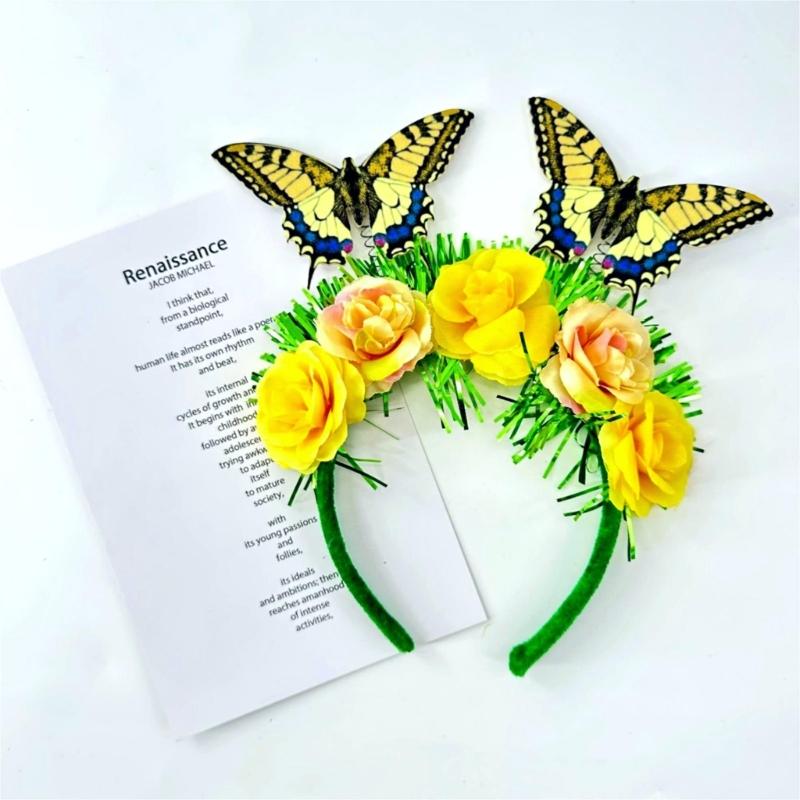 Festival Celebration Floral Headband Role Play Headgear Carnivals Party Props