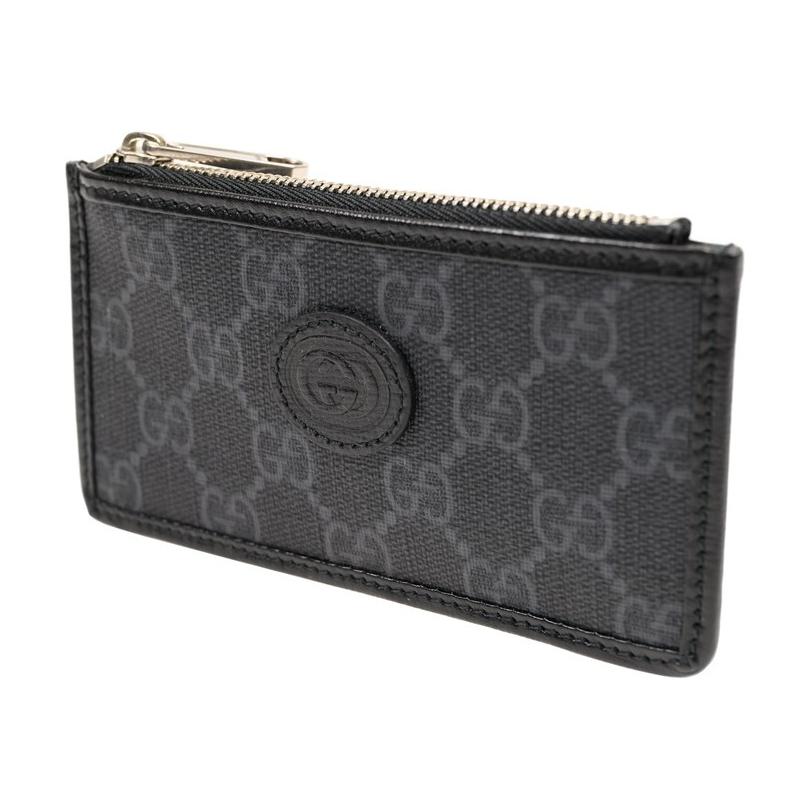 Gucci GG Monogramm Leinwand Reißverschluss Rundum Kartenhalter Geldbörse Tasche Für Unisex Täglichen Gebrauch