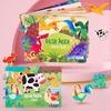 Enlightenment Early Education Interactive Busy Book for Kids - Handmade Educational Toy with Reusable Cartoon Stickers