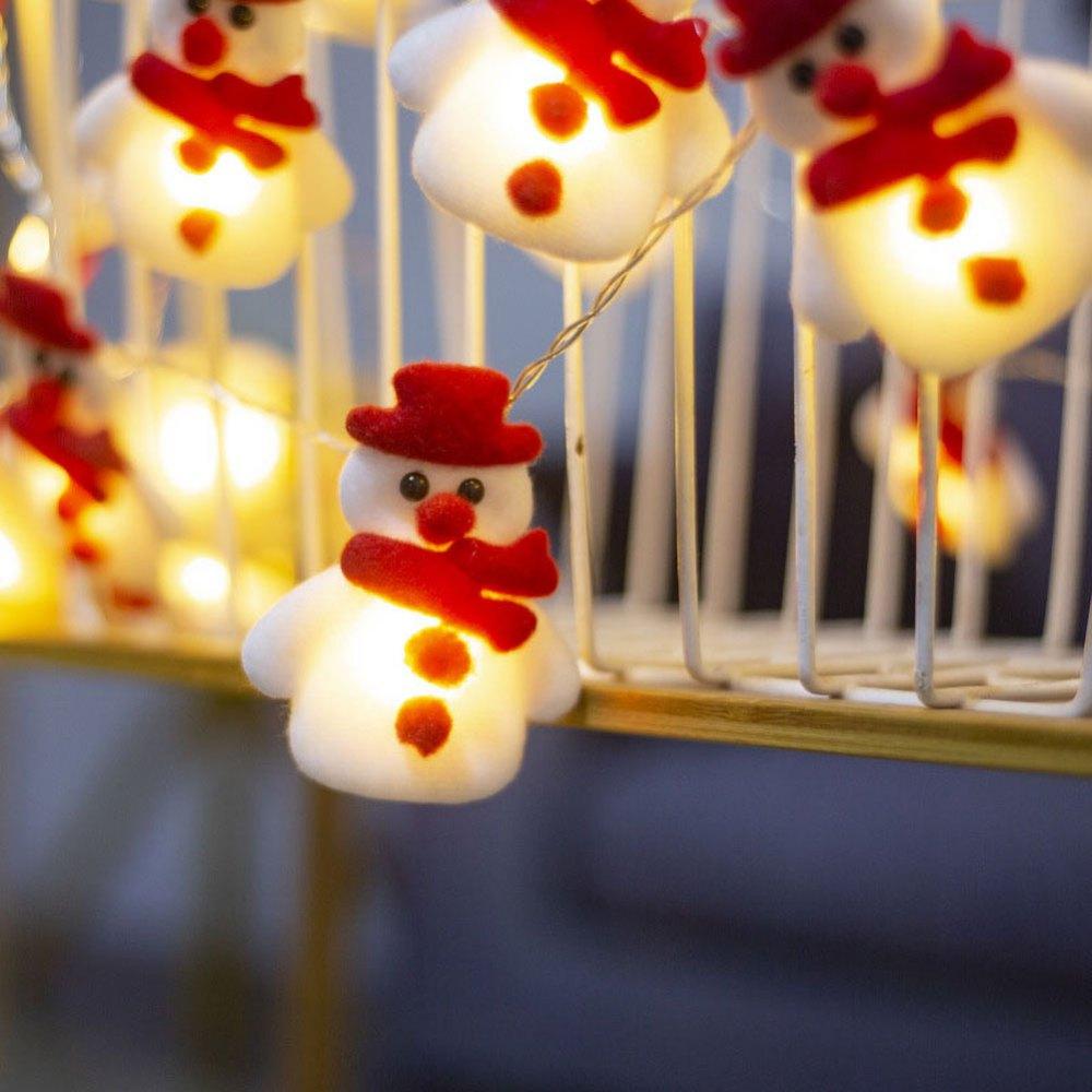 Christmas Snowman String Lights Garland 3M 20LED Muppet Light String Christmas Decorations For Home 2025 Navidad Gift