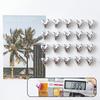 20 Cute Heart-shaped Decorative Magnets, Golden and Silvery Refrigerator Magnets, Small Home Kitchen Magnet Set for Decorating Office Whiteboards