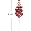 16 Pack Christmas Glitter Berries Stems, 8" Artificial Christmas Picks Snowy Berry Stems for Christmas Tree Ornaments, DIY Xmas Wreath, Crafts,Holiday