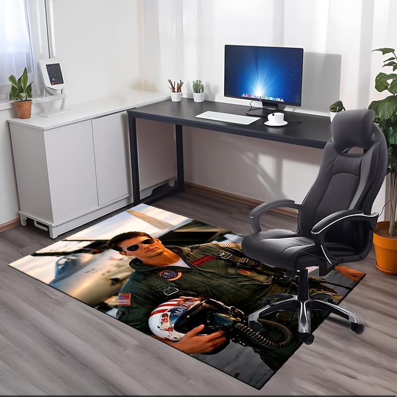 Top Gun Printed Carpetrugfor Office Chair Living Room Bedroom Kitchen Room Decor Gifts