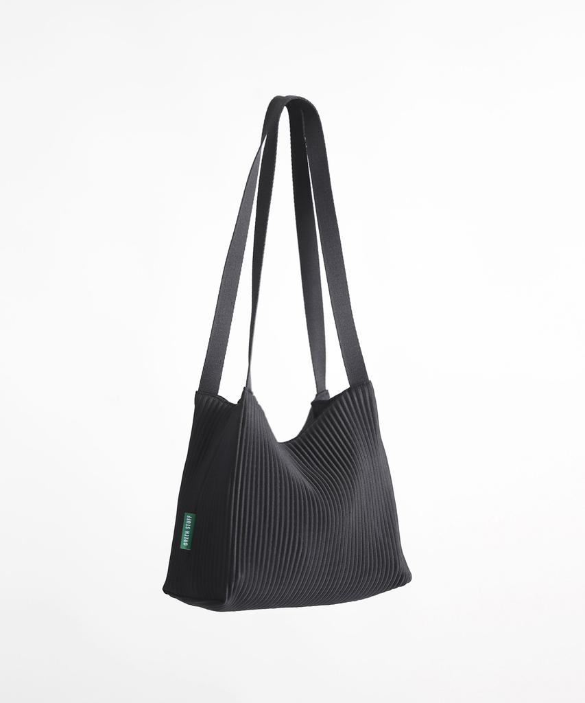 Green Stuff Boxy Shopper Bag 61 Pleated - Black Short S