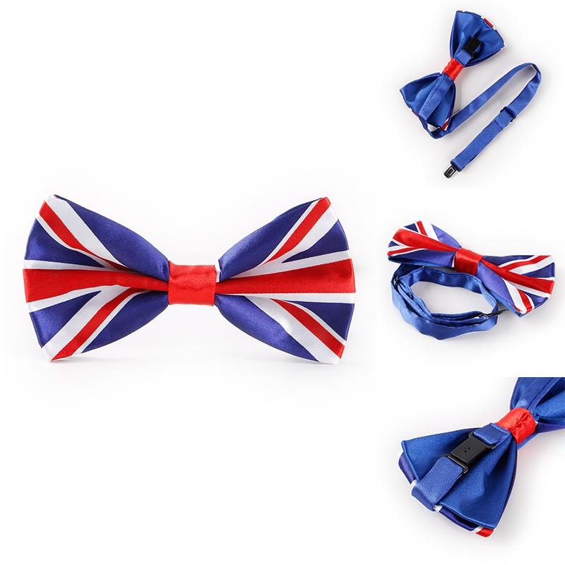 Stilvolle Union Jack USA Flagge Seidenfliege für Kostüme