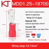 KT Keshitong Brass MDD1.25-110-187-250 Male Pre-insulated Crimp Terminal Tab