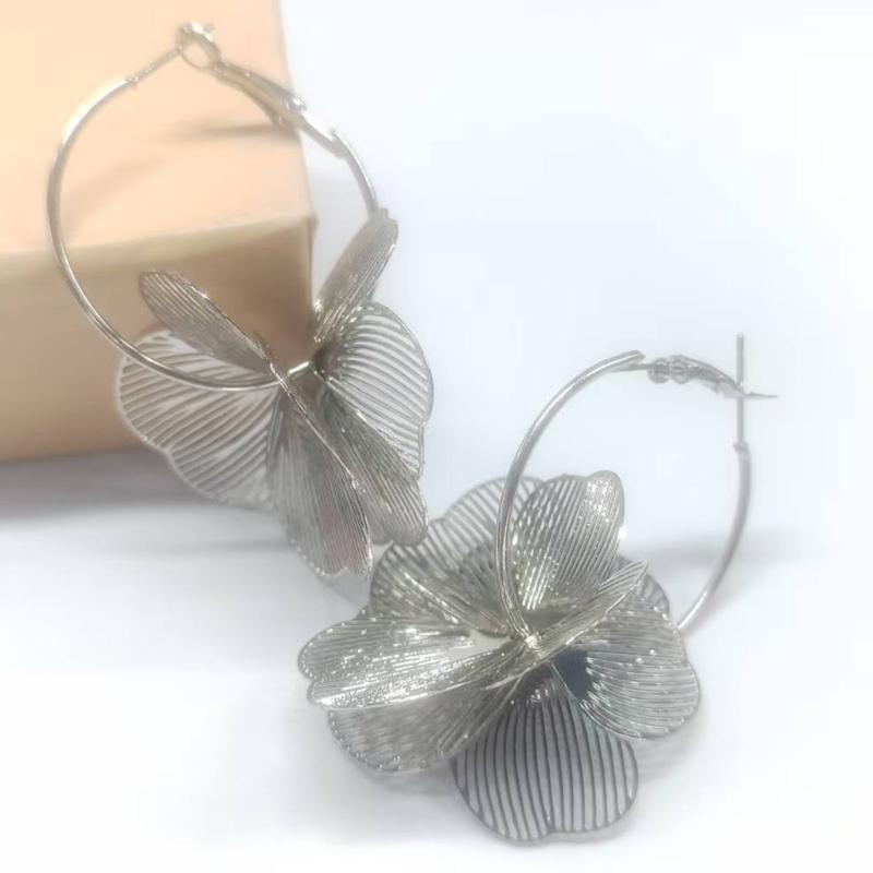 Exaggerated Florals Drop Earrings Flower Petal Pendant Ear Rings Statement Party Jewelry Lightweight Ear Accessories