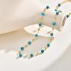 Bohemian Natural Stone Beaded Necklace for Women,Gold Plated Turquoise Rice Bead Choker Necklaces,Fashion Jewelry Gift