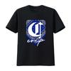 Crip Blue Bandana Print Short Sleeve T Shirt Vintage Washed Casual Comfortable Stylish Streetwear Versatile Soft Slightly