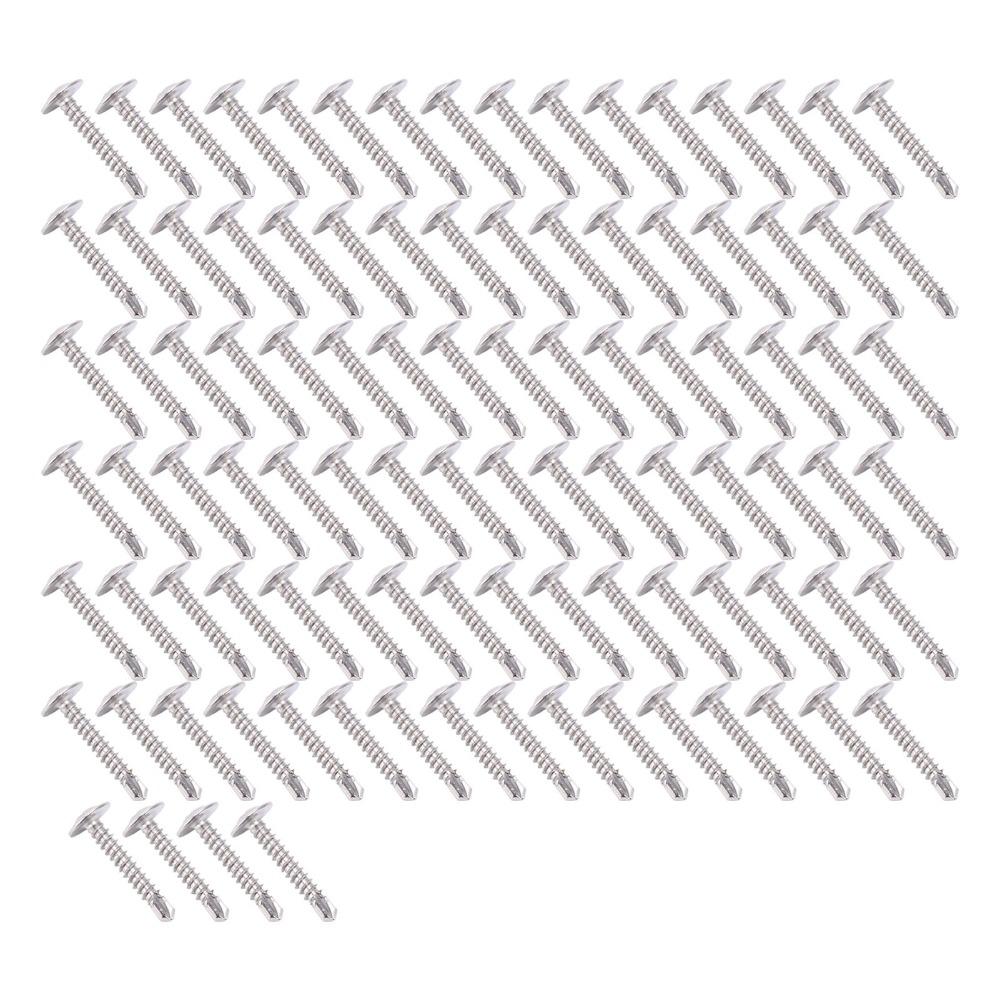 100pcs Durable Self Drilling Screws Fast Tapping Truss Head Screw  For DIY Projects