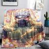 1Pc Naruto Easter Print Flannel Blanket, High Quality Comfortable for All Seasons, Home Decor, Warmth and Comfort, Perfect for Christmas Gifts