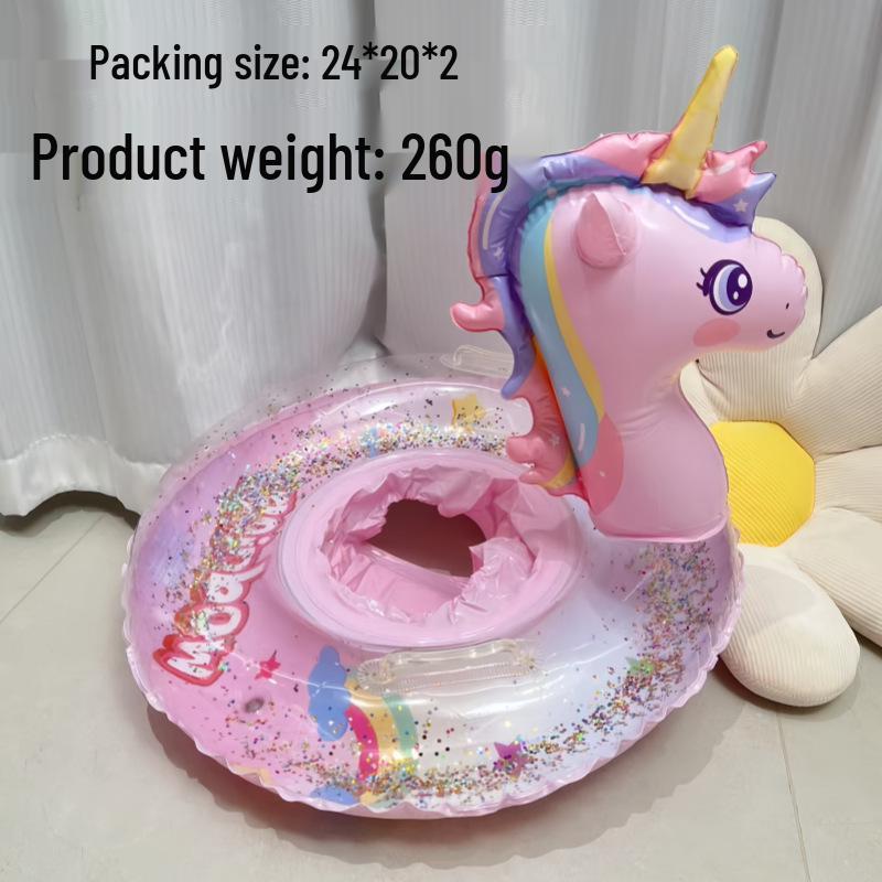 Large Toddler Boat-Themed Swimming Ring with Canopy & Steering Wheel