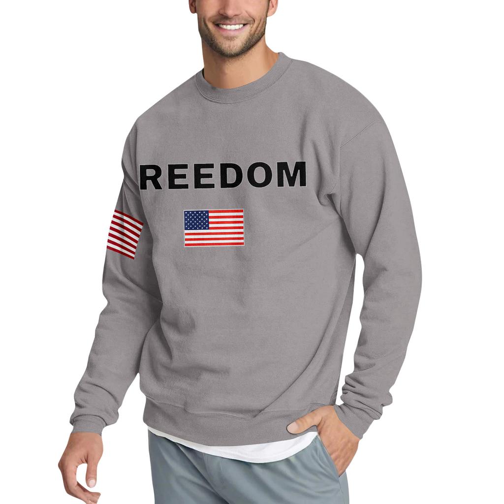Casual Letter Print Men's Loose Sweatshirt