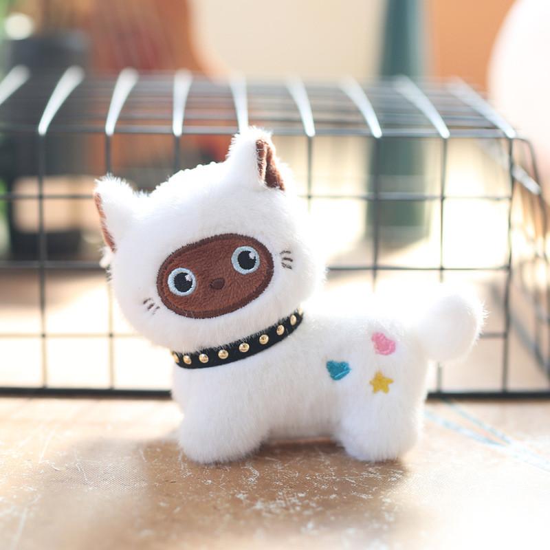 Cute Mini Cat Plush Keychain Backpack Charm Pp Cotton Stuffed Toy Girls Gift