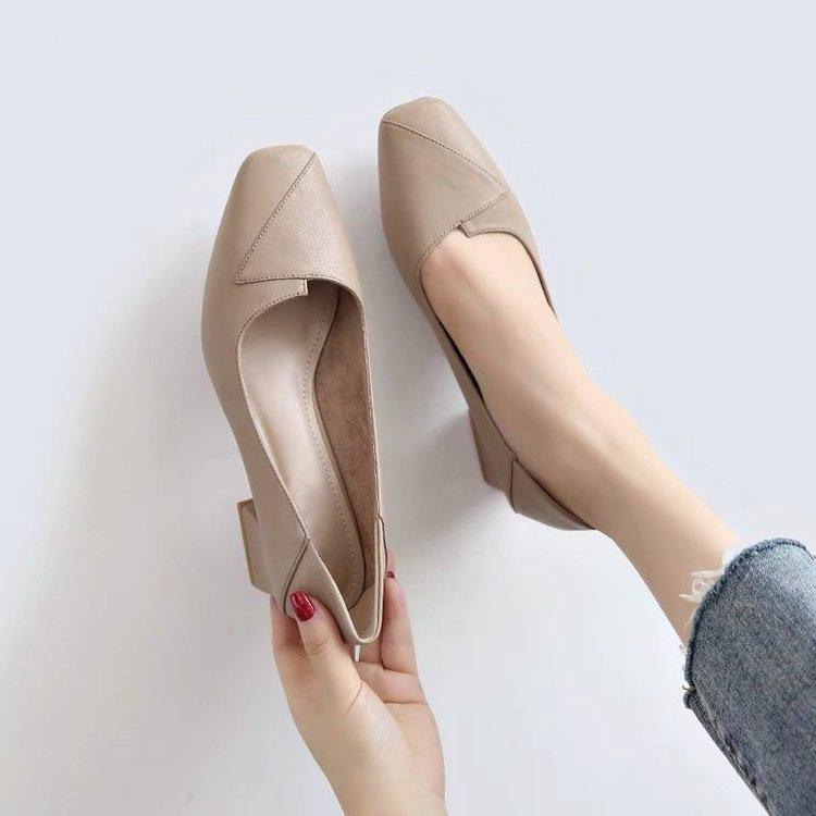 French Small Fragrant Style Hot-selling Autumn New Soft Leather Retro Shoes Flat Single Shoes Women's Velcro Non-slip Comfortable Women's Shoes