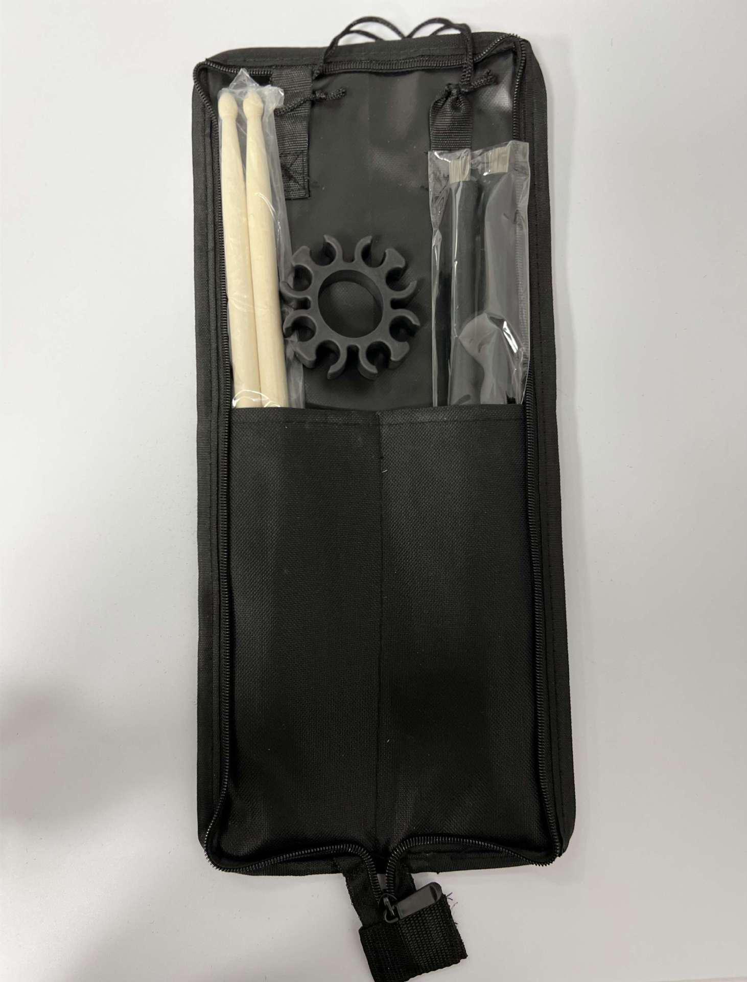 19-Piece Drum Kit: Wire Brushes, 5A Drumsticks, and Drumstick Bag Set