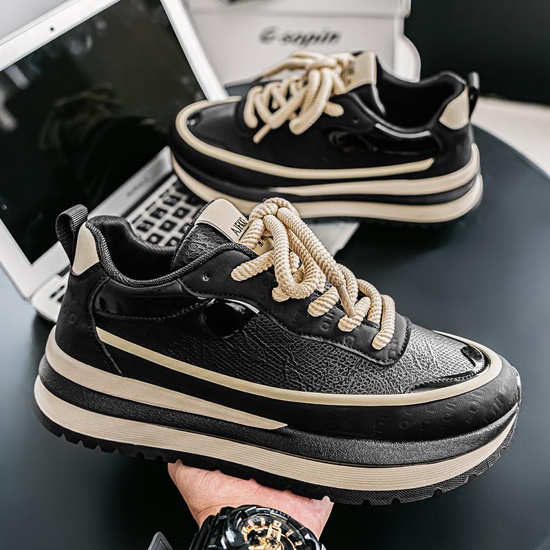 

Skateboarding Basketball Shoes Popular in Spring 2025 Man Sports Shoes Fashionable Breathable Anti Slip Running Sneakers For Men 39 чорний