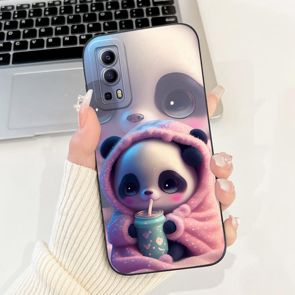 For Vivo Y72 5G Casing V2041 Colorful Flower Cartoon Cover Silicone Soft TPU Phone Case For Vivo Y 72 Y72  5G Coque Fundas Capas