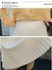 Women's High-Waist A-Line Knit Skirt - Hip-Covering, Wide Hem, Plus Size, Autumn-Winter, Thickened, Slimming Pleated Long Skirt