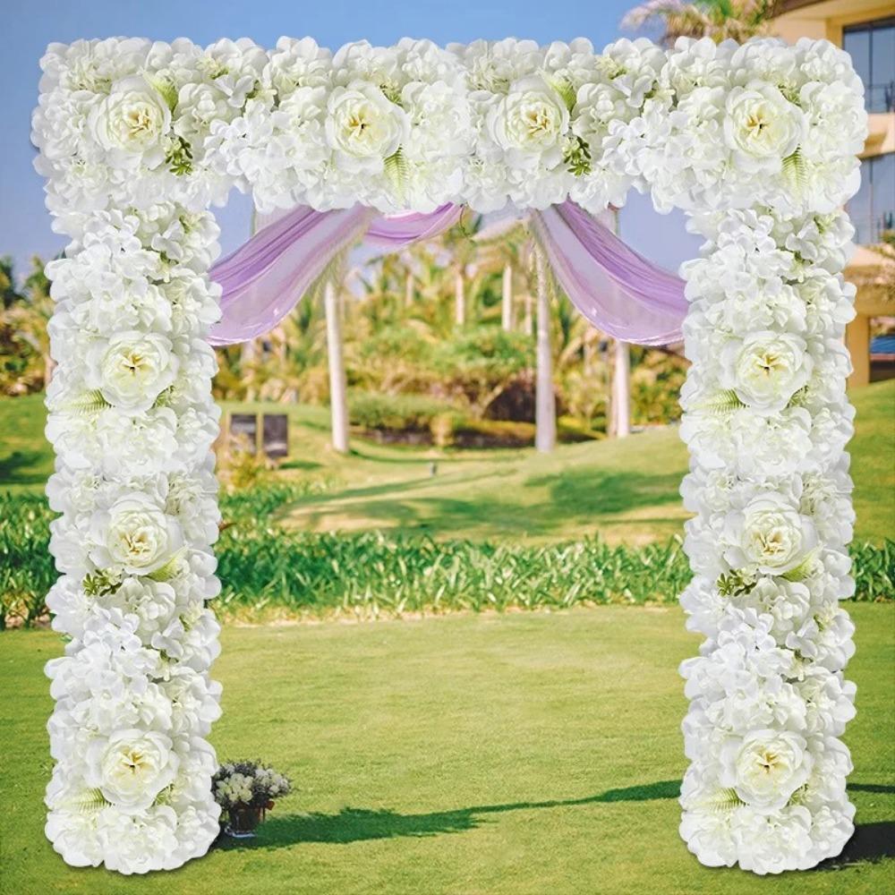 Simulated Wedding Road Lead DIY Arched Door Flower Row Fake Flower Backdrop Outdoor Wedding Arch