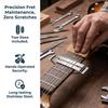 Guitar Fret Polishing Guard Kit–6 Stainless Steel Fingerboard Protectors (3Large&Small)+12 Rubber Bands for Luthier Tool