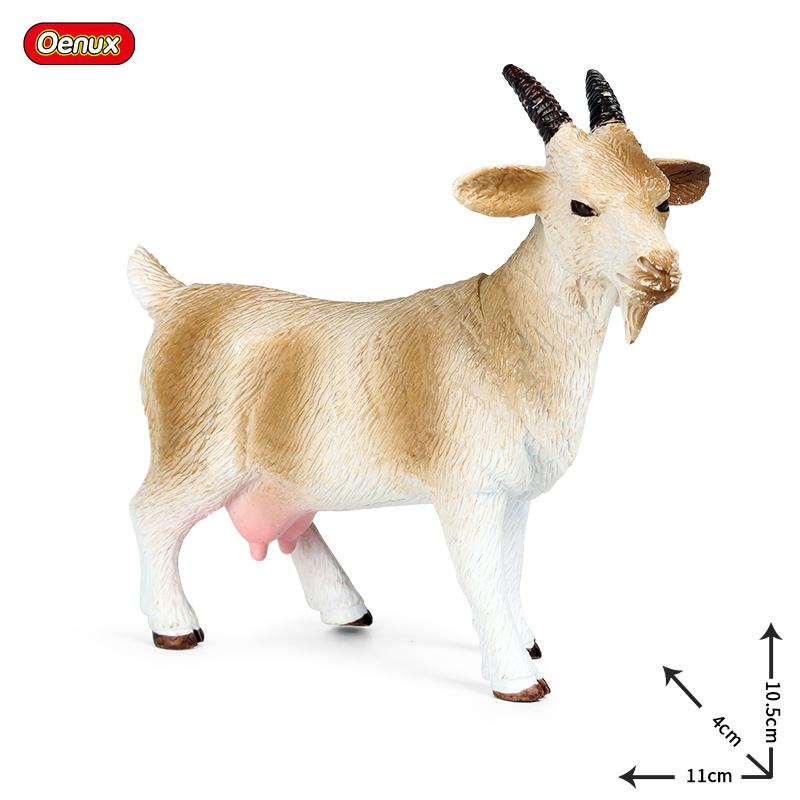 Oenux Zoo World Farm Animal Horse Cow Pig Sheep Goat Donkey Model Action Figures Lion Tiger Pvc Educational Cute Kids Toy Gift