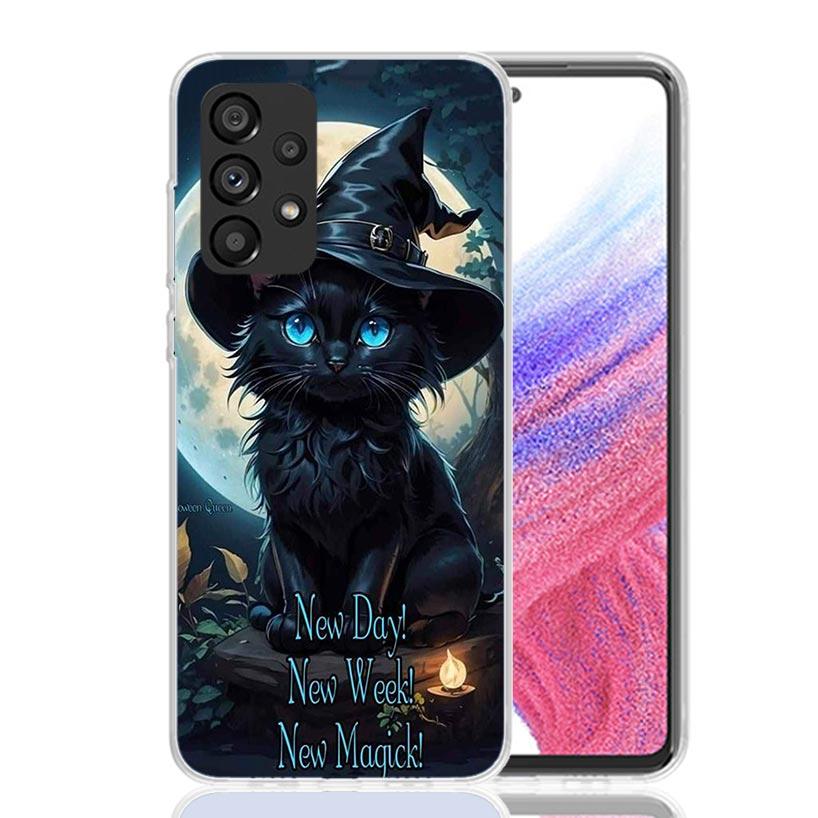 Kitten Cat Christmas Pumpkin Phone Case for Samsung Galaxy A17 A16 A15 A14 A13 A57 A56 A55 A54 A53 A37 A36 A35 A34 A33 A26 A25 A