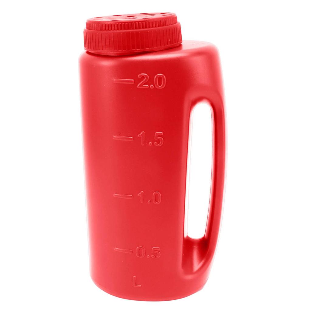 Handheld Fertilizer Spreader Hand Held Grass Seed Spreader Crop Spreading Salt Sowing Pot Red