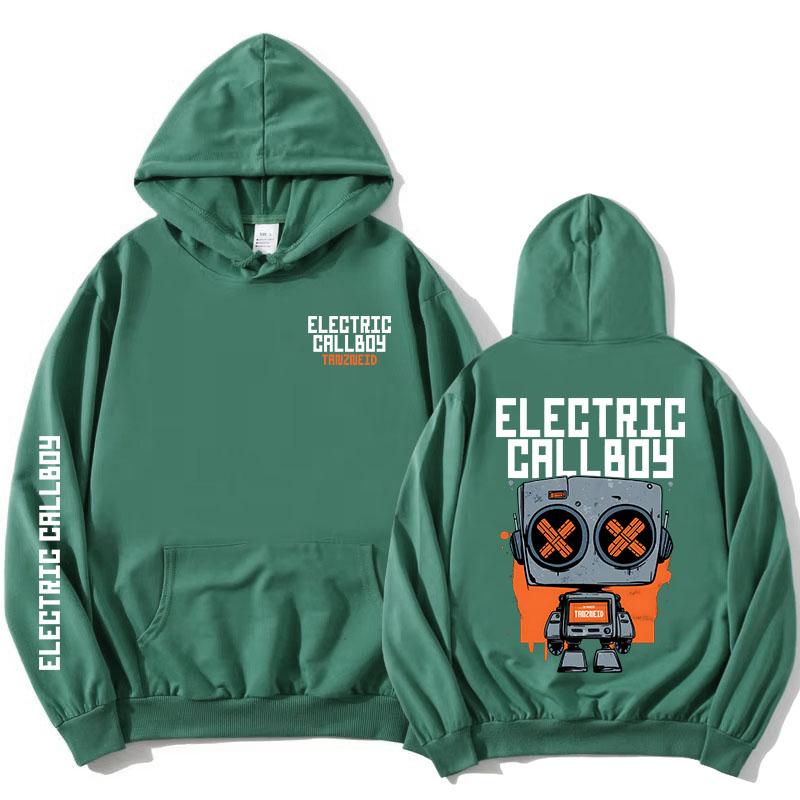 Tanzneid Robot Hoodie ELECTRIC CALLBOY Heavy Mental Style Sweatshirt Long Sleeve Fleece Hooded Pullovers Graphic Merch Unisex jackets Anime Hoodie
