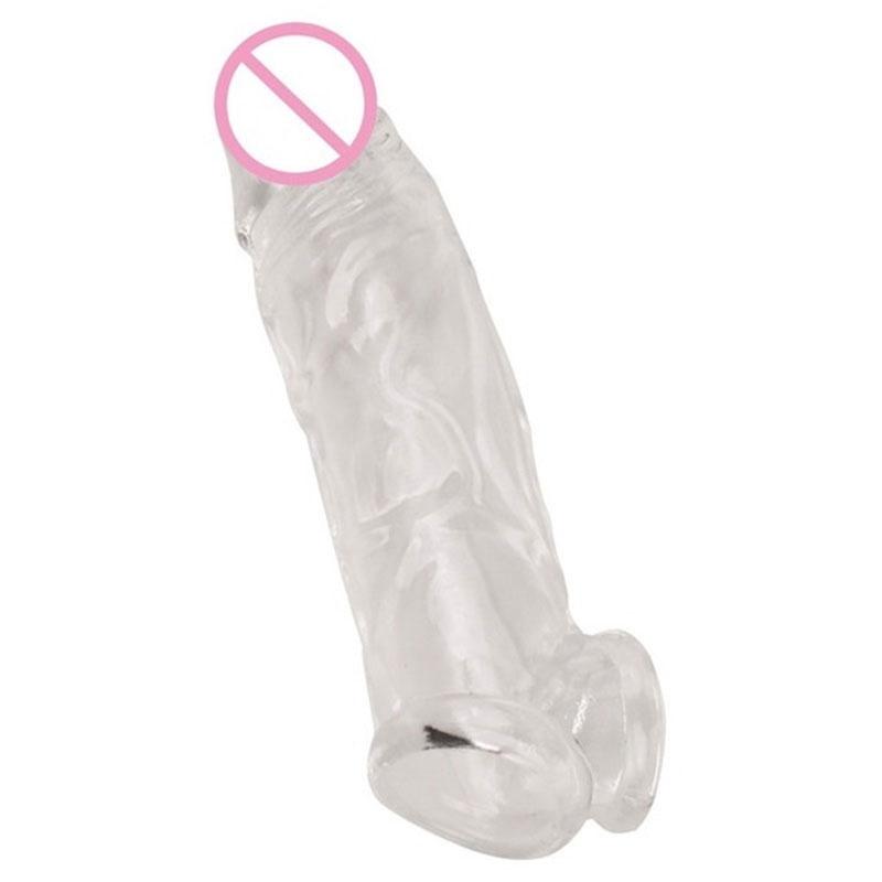 Kondomer Silikon Penis Extender Forstørrelsesermer Forsinket utløsning For voksne Intime varer Gjenbrukbare kondom Cock Rings