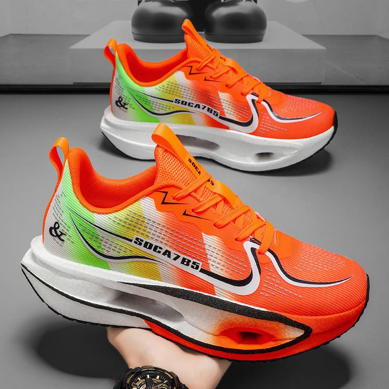 Men'S Sports Shoes Carbon Plate Running Shoes Male Marathon Sneakers Racing Shock-Absorbing Athletics Training Shoes For Women